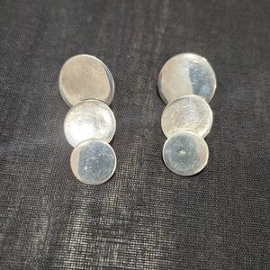 Unique Silver Circle Drop Earrings